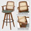 Tabouret de comptoir pivotant Clero-296369276-296369274