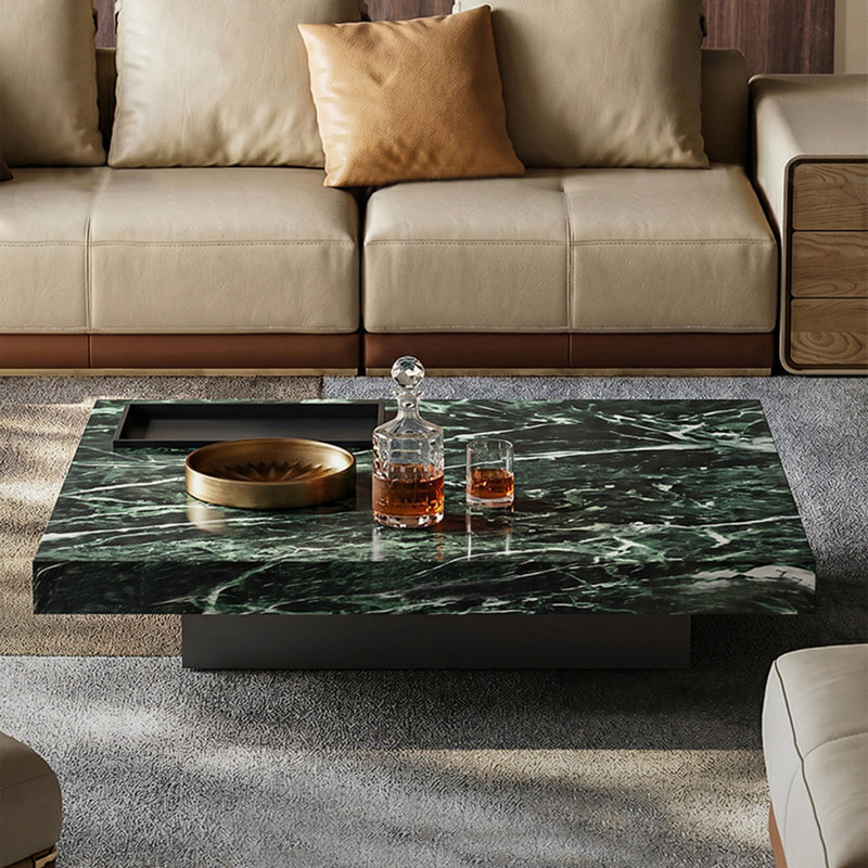 Table basse rectangulaire de luxe limitée, H 11,8 po x l 55,1 po x P 31,5 po