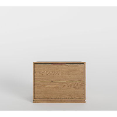 Milano 2 Drawer Natural Nightstand