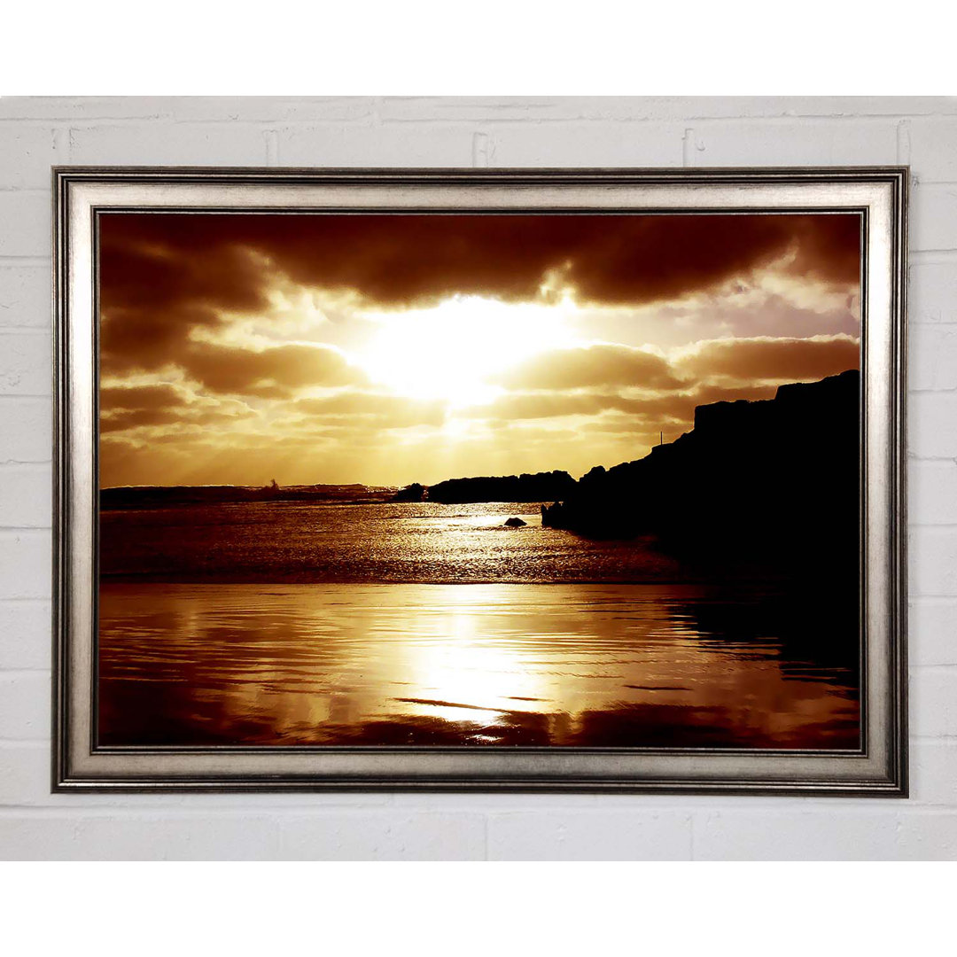 Gerahmtes Leinwandbild Chocolate Sunset Reflections