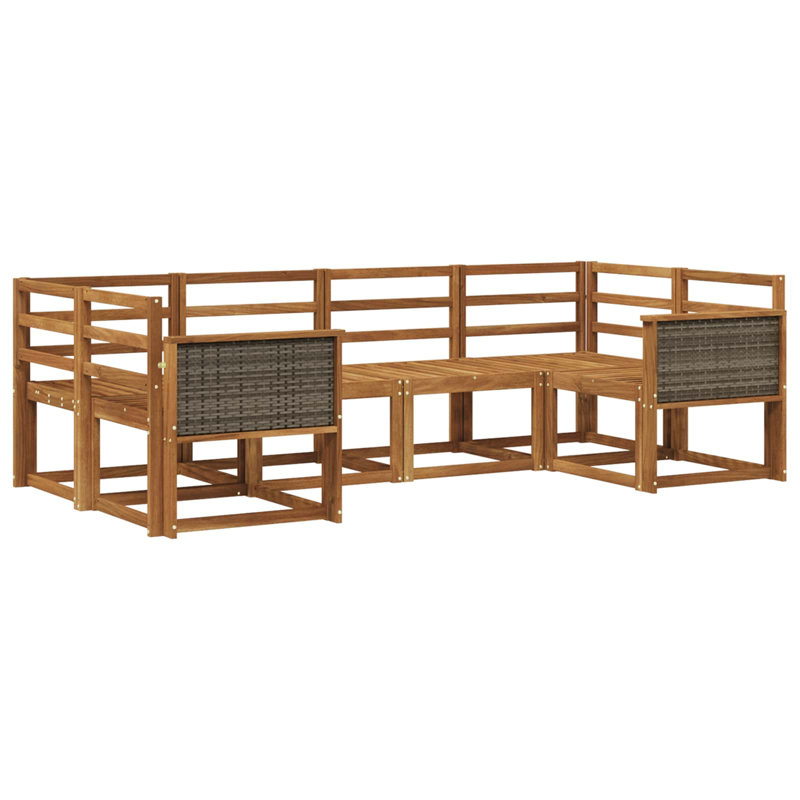 245cm Wide Patio Sectional, Natural/Grey