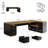85.8-Inch L-Shaped Executive Desk with File Drawers-2094341778