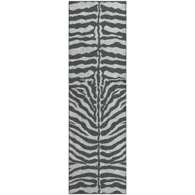 Premium Machine Washable Kishonna AMF42 Gray Rug