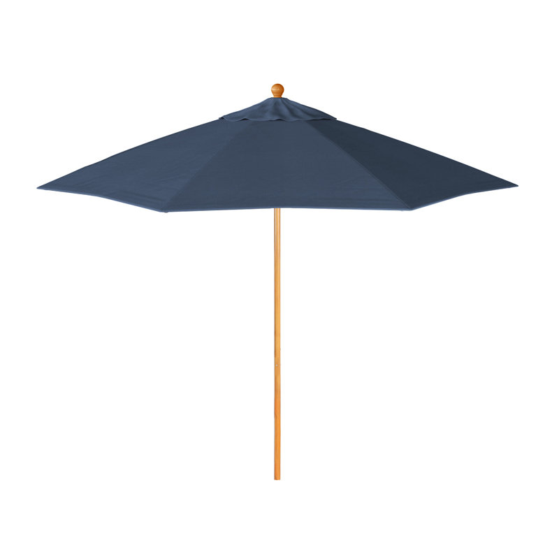 Parasol en bois de teck 9 pi, 103" H x 101" W x 101" D, Saphire