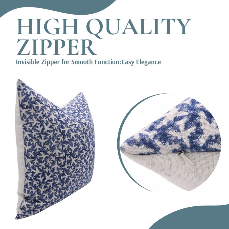 Linen Square Indoor/Outdoor Pillow Cover, 14" x 14"