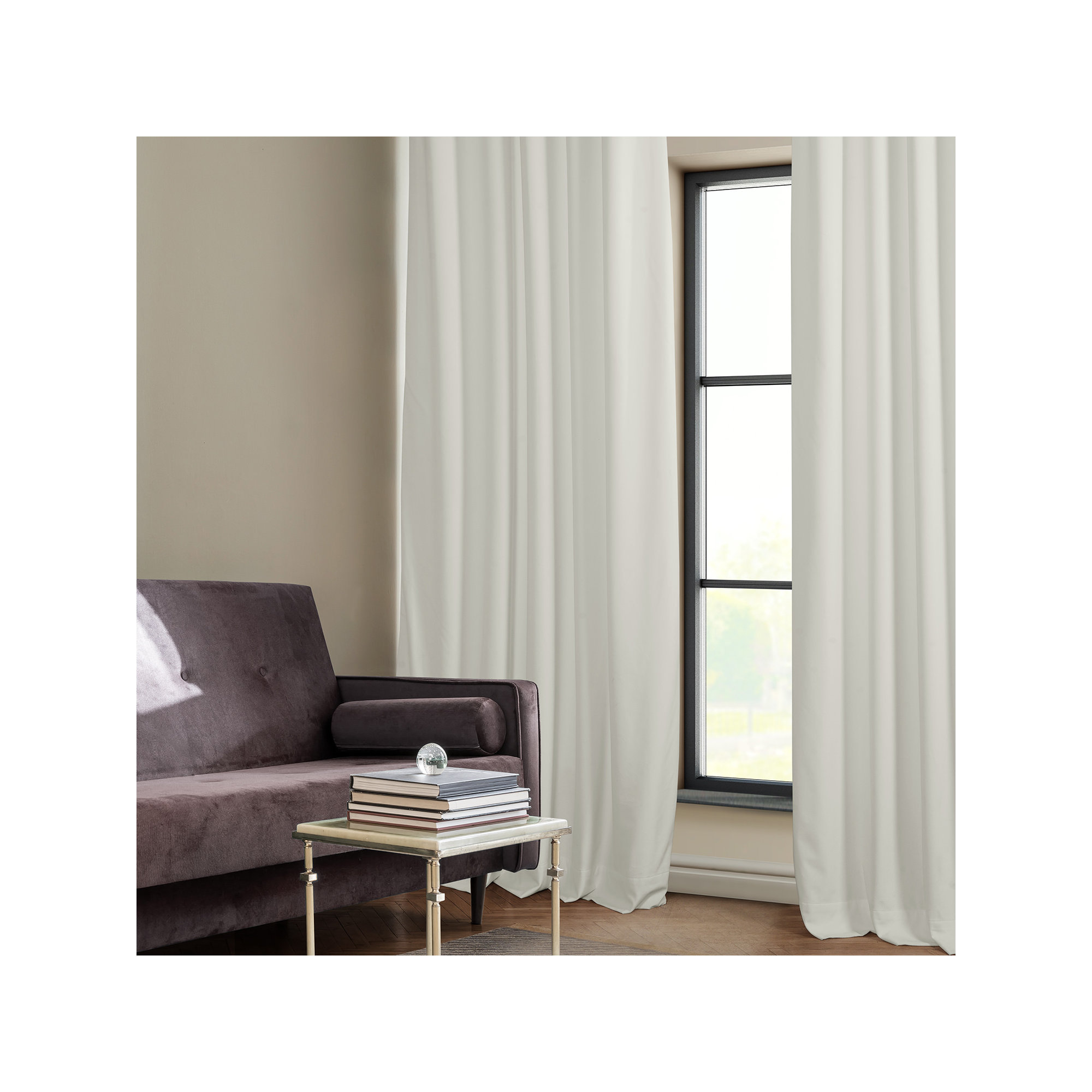 Matra Plush Velvet Curtains for Bedroom - Room Darkening Curtains for Living Room Window Single Panel, 50" W x 96" L