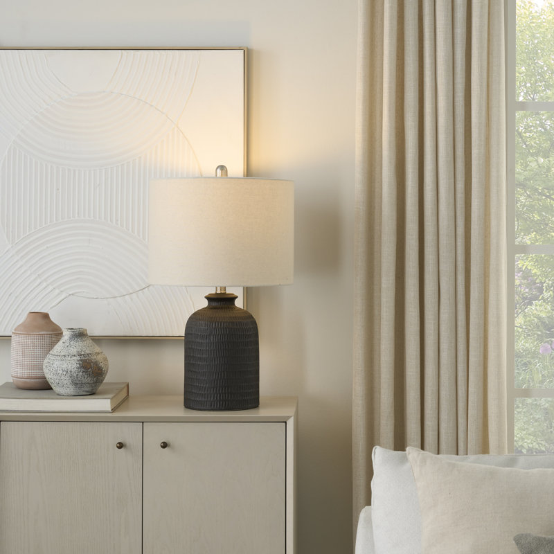 Bibiana Ceramic Table Lamp, Black