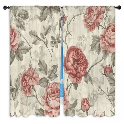 Paire de rideaux obscurcissant en polyester Riesman