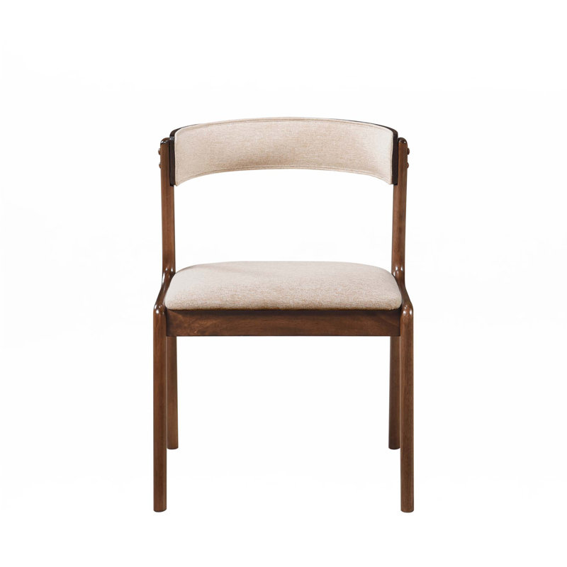 Walnut Finish Dining Chairs 2Pc Set