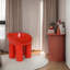 Chaise longue simple en fibre de verre simple rouge