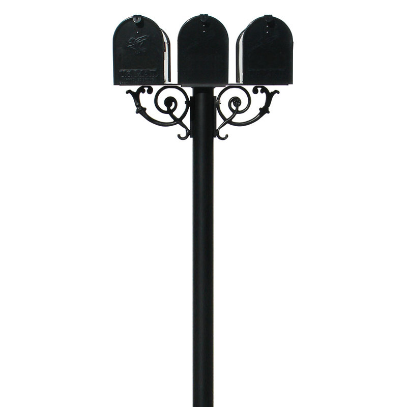 Hanford Aluminum Post Mounted Mailbox, Yes