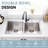 32"L × 19"W Drop-in Double Bowl Stainless Steel Kitchen Sink-122286221