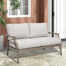 Lamando Outdoor Aluminum Loveseat With Olefin Cushions