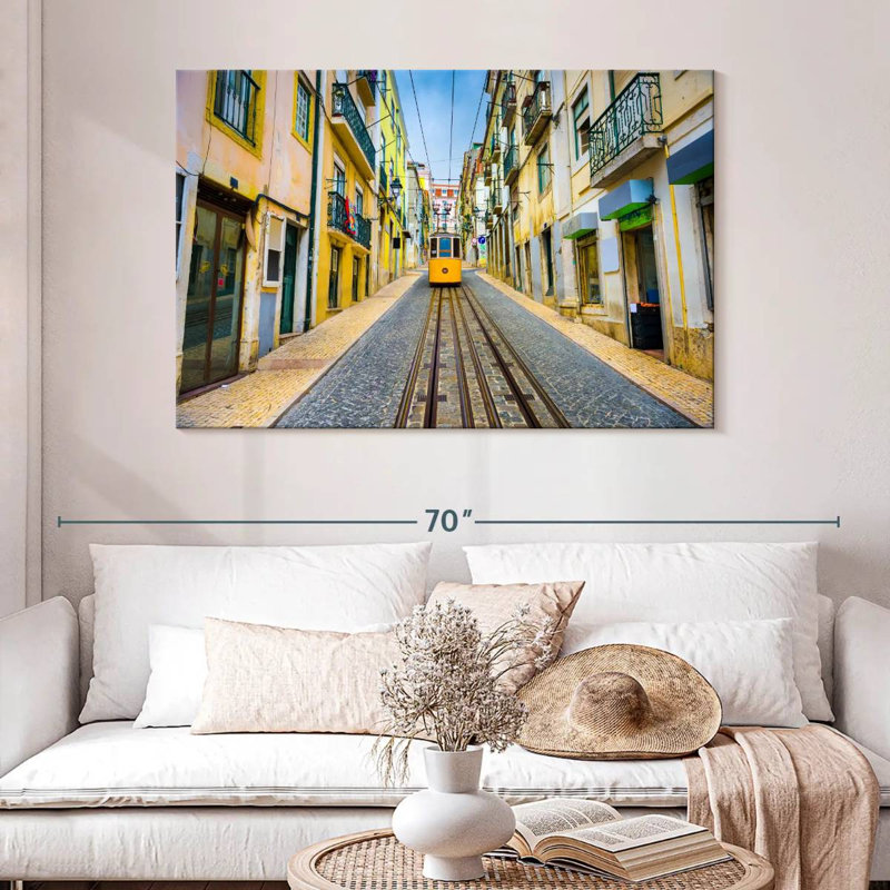 Mehar Lisbon Tram Transportation, 32" H x 48" W