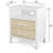 Miramar - 2 Drawer Woven Nightstand with Power Strip, USB-A and USB-C Port - Sand and Stark White Finish