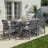 7-Piece 6-Person Rectangular Long Patio Dining Set With Umbrella Hole-1500380861