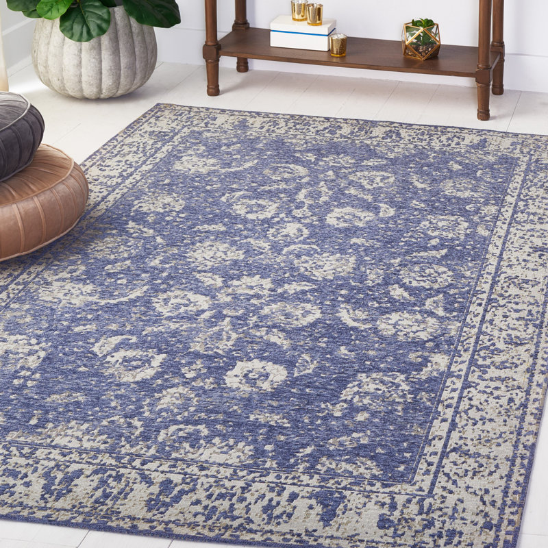 Huneycutt Area Rug in Blue/Gray, Rectangle 4' x 6'