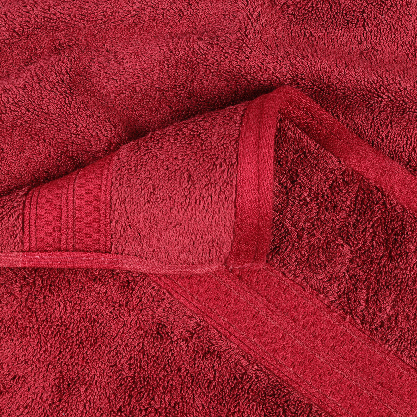 Nolhan Bamboo Cotton Hand Towel Set, Crimson