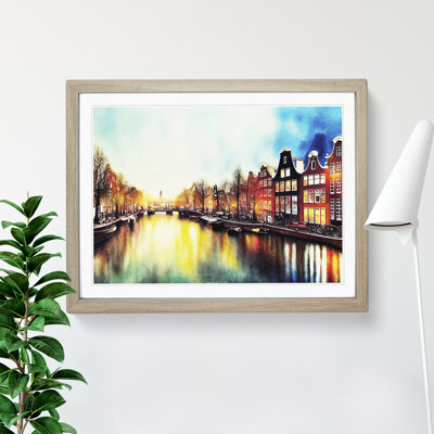 Amsterdam Canal Watercolour Vol.2 - Framed Print