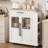Small Kitchen Island on Wheels, Mobile Cart with 360° Rolling Wheels, Drawers and Spice Rack for Kitchen and Dining Room-11234325