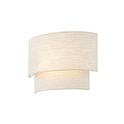 Textile - ADA Tier Fabric Wall Sconce - 2 pack - 14"W x 10"H - Cream
