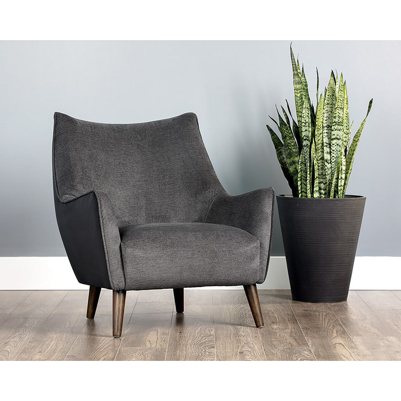 Sorrel Tufted Lounge Chair, Black