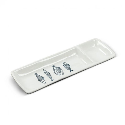 Assiette à poisson 2 sections