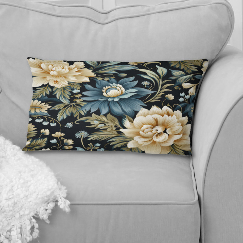 Tribal Green Damask Accents - Coussin décoratif Abstract Coral Reef Multicolor Azure - Coussin décoratif