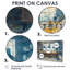 Salon d'art mural bleu et jaune-516571847-516571845