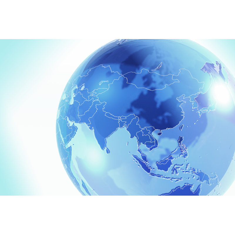 Earth Globe - Wrapped Canvas Print, 30cm H x 46cm W x 3.8cm D