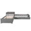 Lit plateforme en L avec lit gigogne, tiroirs et bureau d'angle intégré - solution de couchage 3 en 1-1316076007