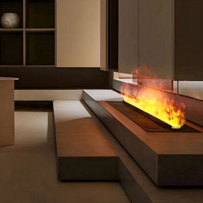31.50"Household Recessed Built-In Electric Fireplace with Simulated Flame & Humidifier Function