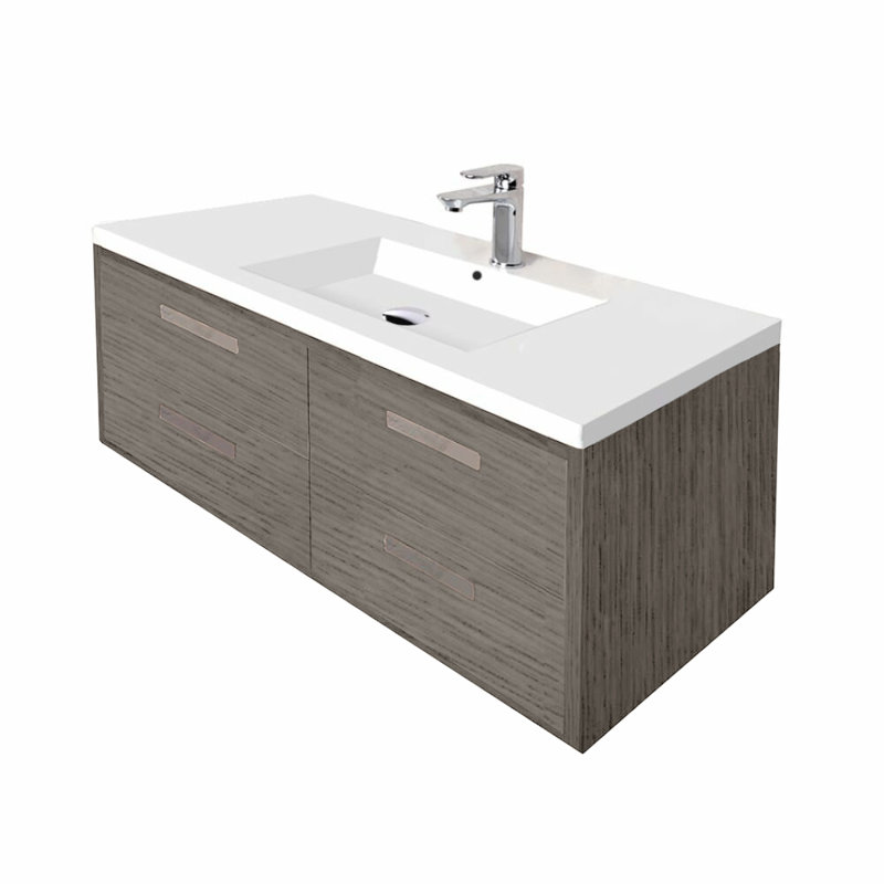 Aquasei 38.88'' W Single Bathroom Vanity Base, Silver Oak