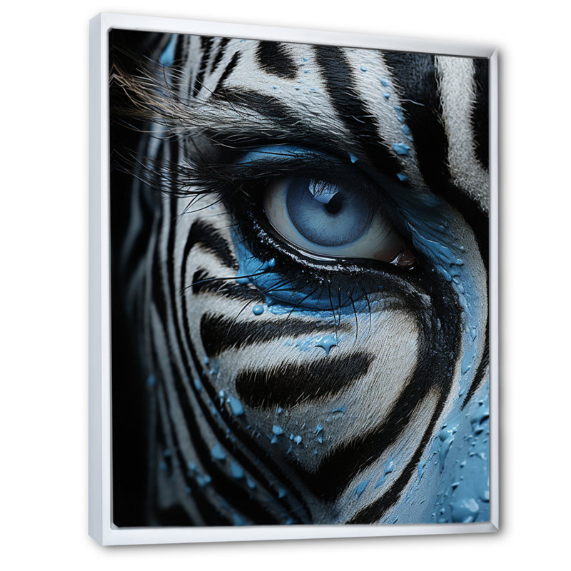 Striking Zebra Patterns II, reproduction d'art sur toile, Blanc, H 44 po x l 34 po x P 1,5 po