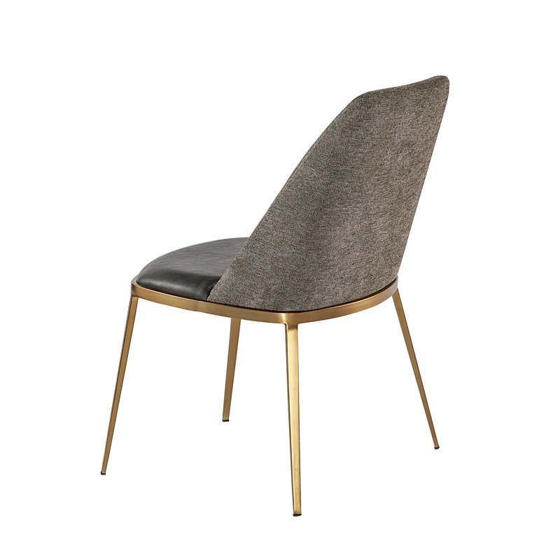 Dover Upholstered Dining Chair, Dark Gray Performance Basketweave