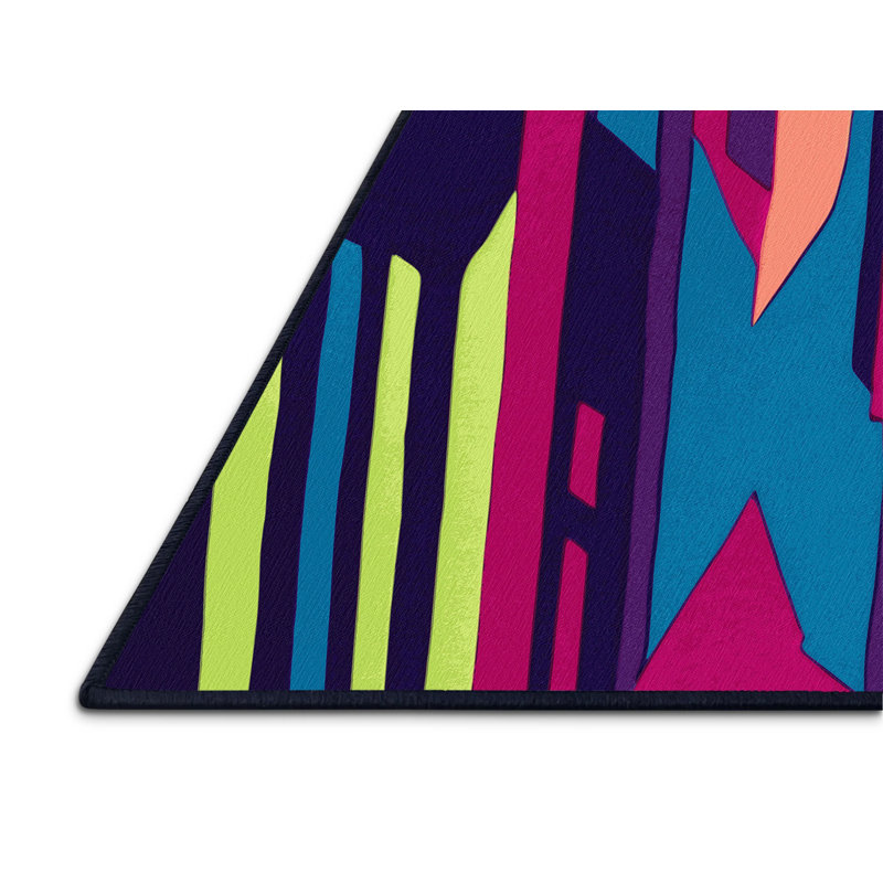 Cyber Glow Rug, Square 3'