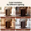 Table d'appoint moderne Rillen, table d'appoint rectangulaire cannelée avec tablette (paquet de 2)-256006541-256006547