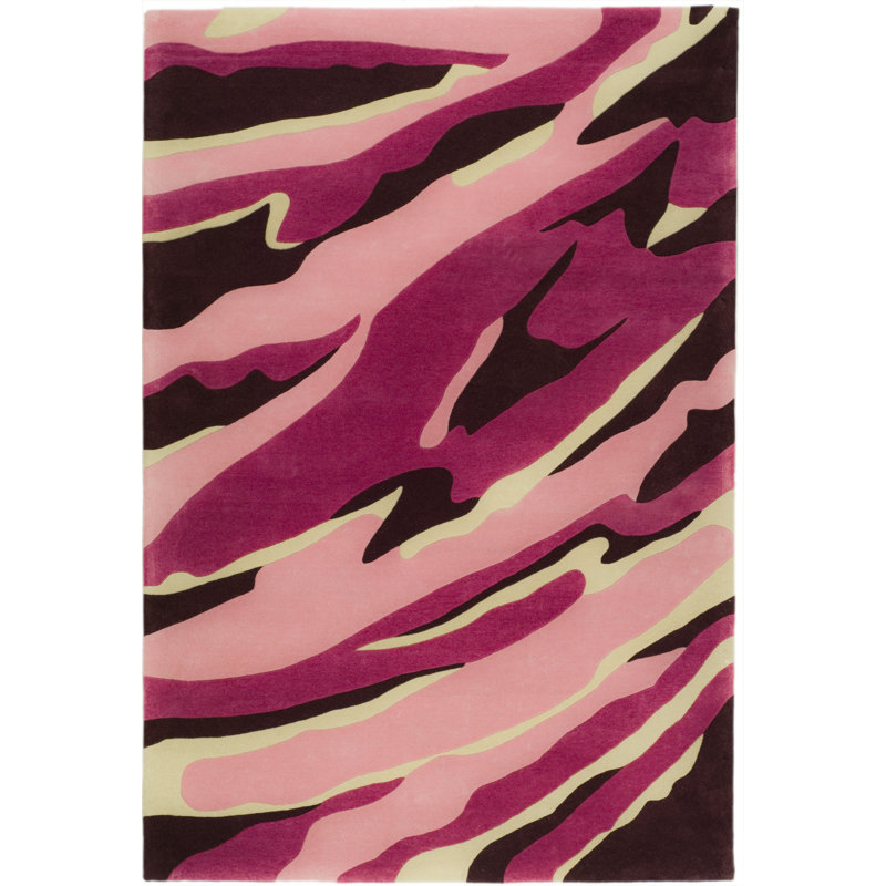 Tapis ivoire en laine touffeté à la main Amier, Rectangle de 7 pi 6 po x 9 pi 6 po