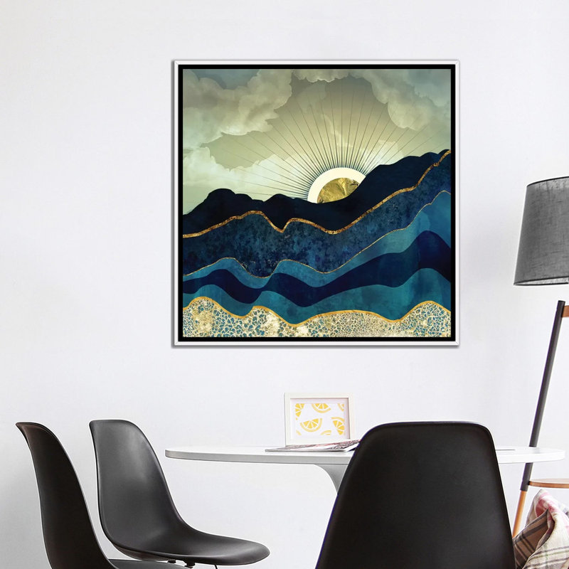 « poteau eclipse » par spacefrog designs-print, Toile blanche encadrée, H 12 po x l 12 po x P 1,5 po, Pas de tapis
