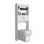 Au-dessus de l'armoire de toilette H 63 po, deux tablettes, porte double