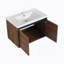 Ensemble de meuble-lavabo brun avec lavabo en résine 30 po et 2 portes-578595015
