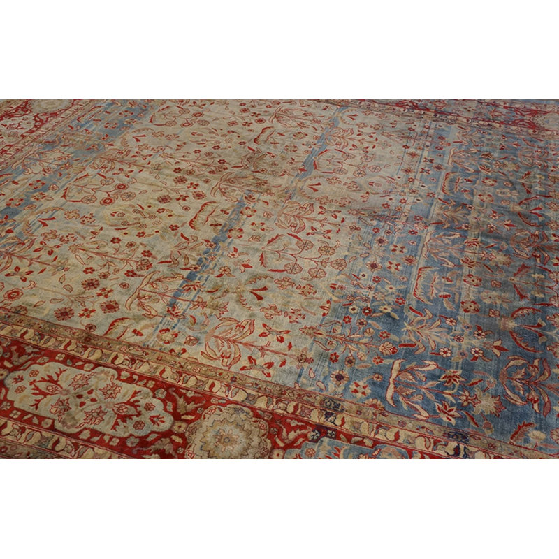 Antique Lahore Indian Knotted Rug