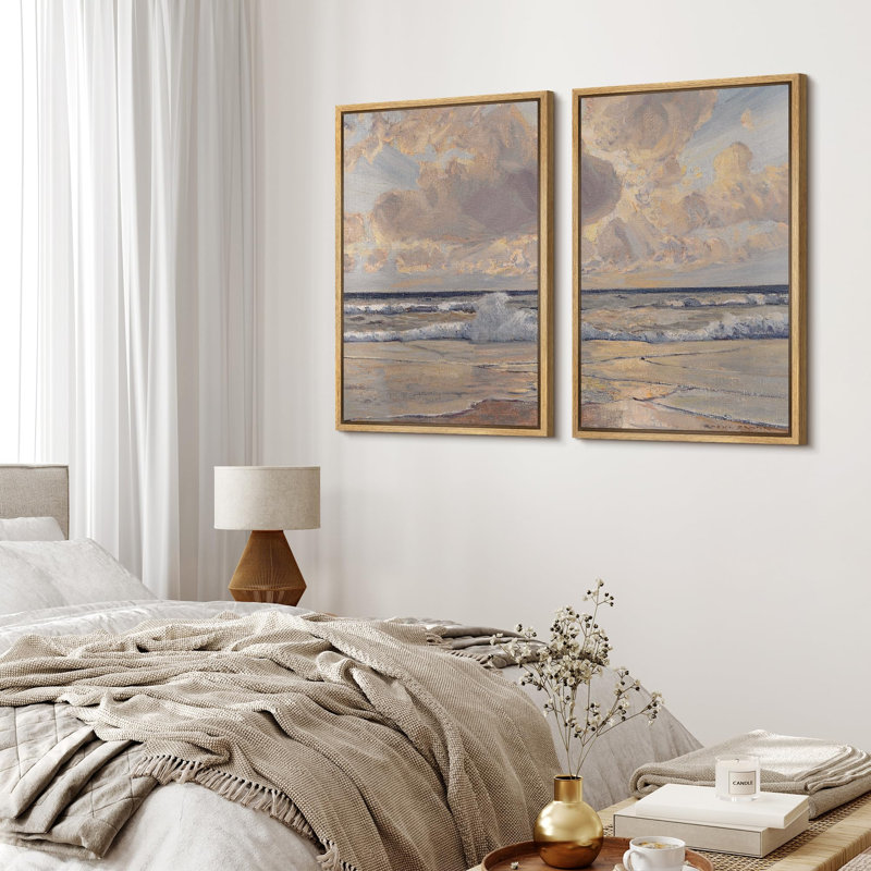 «Dynamic Seascape Prints Coastal Storm And Serenity Nature Wilderness Illustration Decor Scenic», 2 pièces sur toile