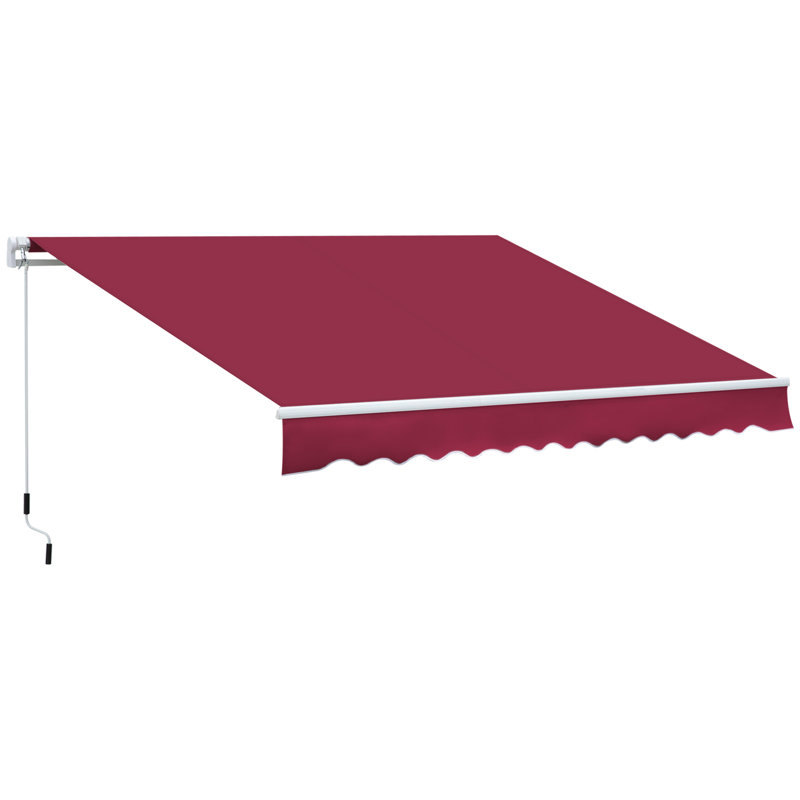 Retractable Awning, Patio Awnings, 141.75" W x 98.5" D, Gray