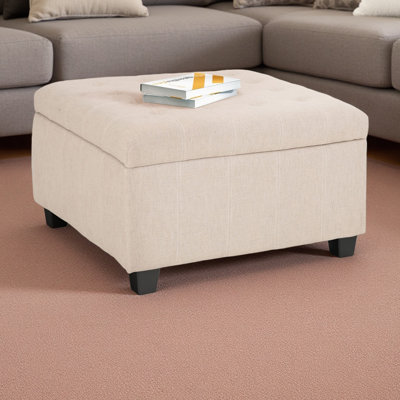 Repose-pieds rembourré avec rangement en tissu