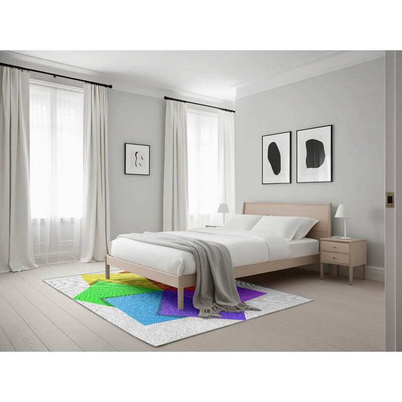Orange Tapis décoratif, Rectangle 5 pi x 7 pi