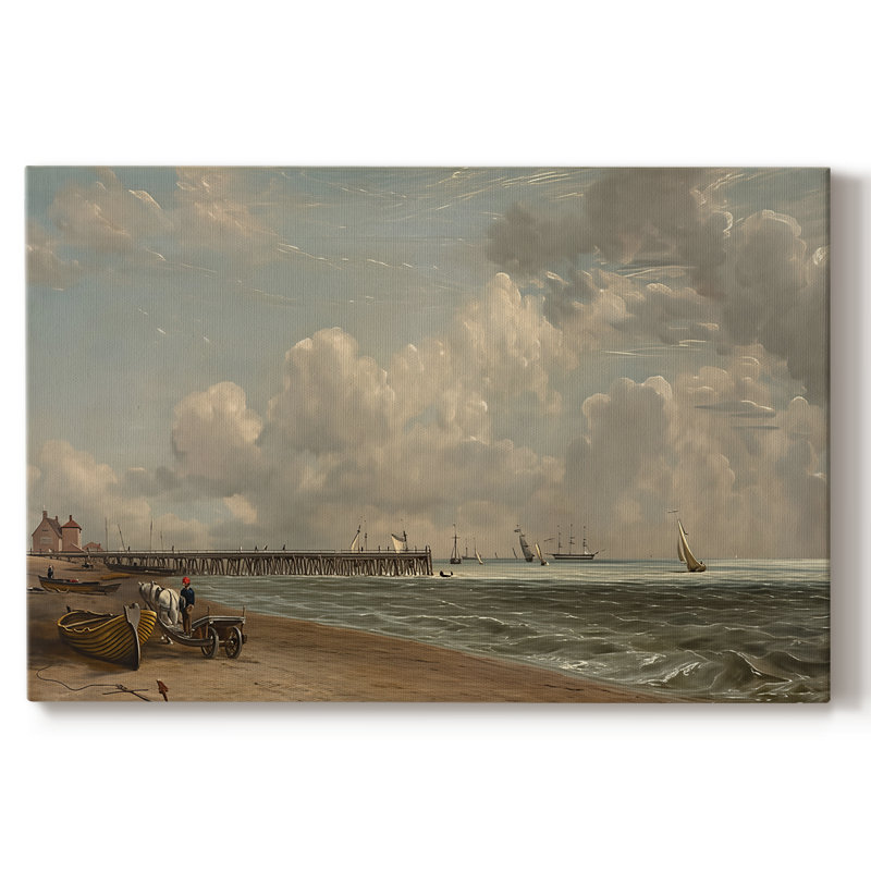 Chain Pier, Brighton-John Constable-Gallery Wrapped Canvas-1827, 24x36
