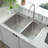 33" L x 22" W Drop-In Double Bowl Kitchen Sink Handmade Stainless Steel Topmount Kitchen Sink with Basket Strainers and Sink Grids-124212260