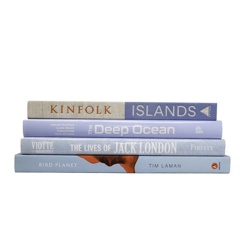 Decorative Books - Ocean Coffee Table Stack - 4 Blue Books