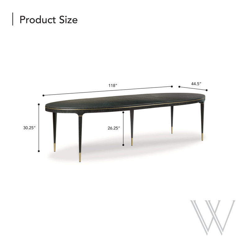 Lynn Oval Solid Oak Dining Table, Slate